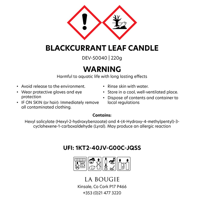 Blackcurrant Leaf Candle