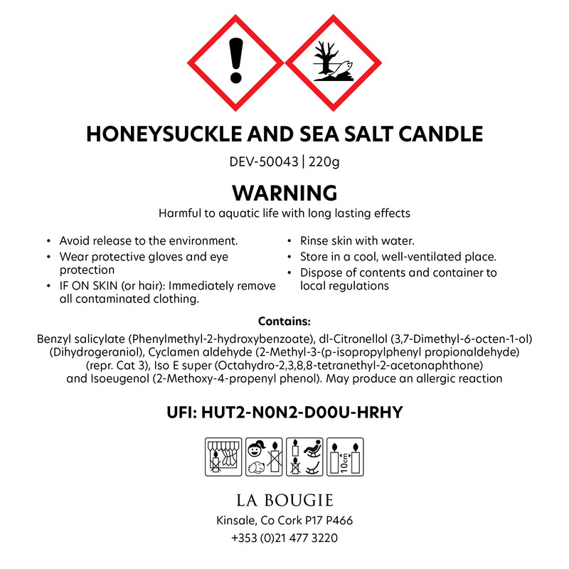 Honeysuckle & Sea Salt Candle