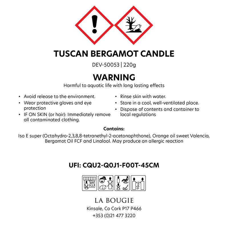 Tuscan Bergamot Candle