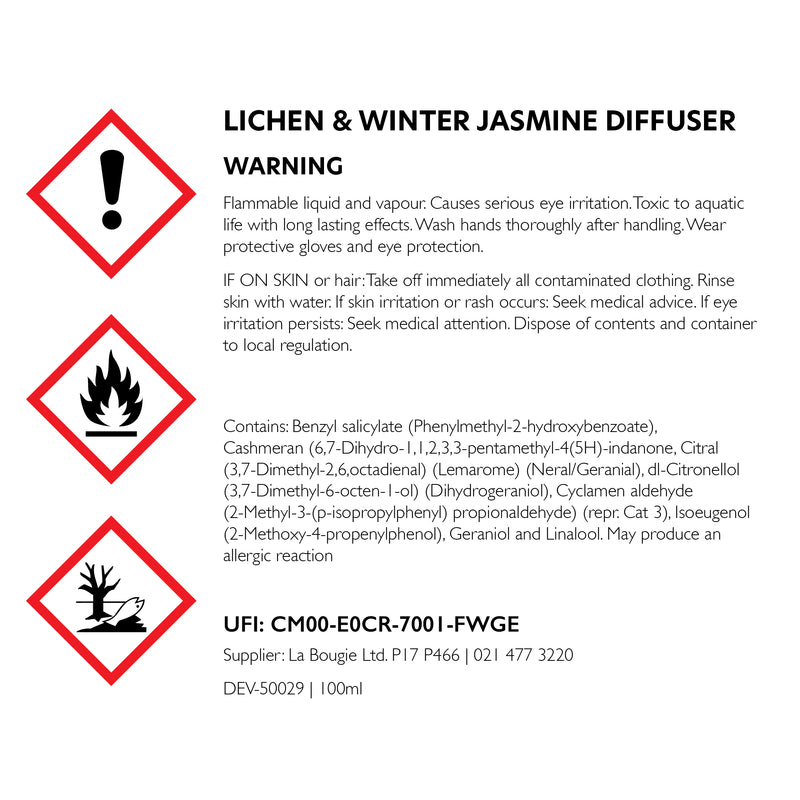 Lichen & Winter Jasmine Room Diffuser