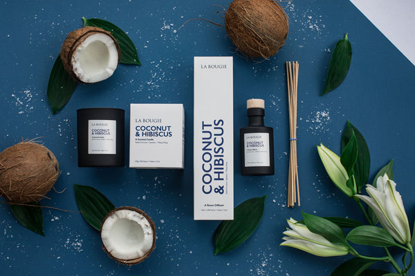 Coconut & Hibiscus Candle and Diffuser